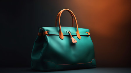 vintage bag on , background, Bright color. Generative Aiの素材