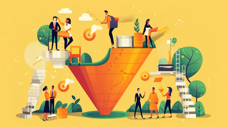 Target customer, buyer persona, customer behavior concept. Generative Aiの素材