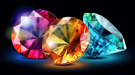Gems color spectrum, bright color. Generative Aiの素材