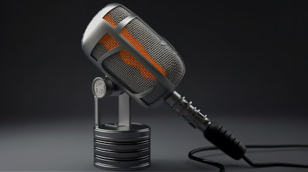 Radio microphone. Generative Aiの素材