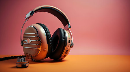 Modern 3D Headphones. Generative Aiの素材