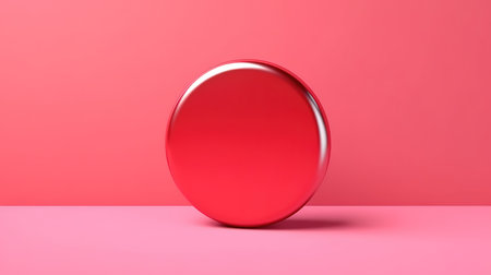pink background 3d rendering red magnet, Bright color. Generative Aiの素材