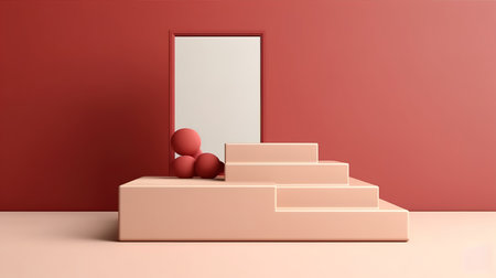 3D podium display. Generative Aiの素材