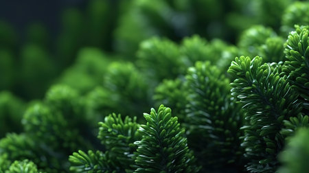 The Beautiful green christmas tree. macro shooting. Generative Aiの素材