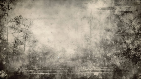 Vintage dark distressed old photo dust. Generative Aiの素材