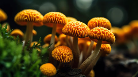 Macro photo of yelloworange blackhams. Generative Aiの素材