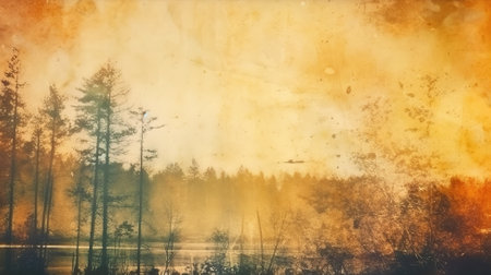 Vintage distressed old photo light leaks, film grain. Generative Aiの素材