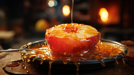 Product shots of photo of applesauce with no back. Generative Aiの素材