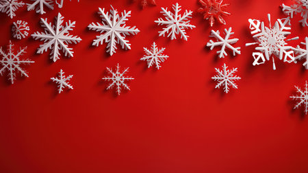 Christmas and new year snowflakes. Generative Aiの素材