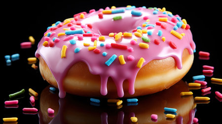 Delicious Doughnut National Doughnut Day 2 June 2023, Bright color. Generative Aiの素材