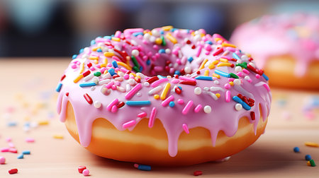 Donut delicious delicious food snack wallpaper background. Generative Aiの素材