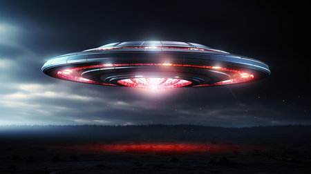 A painting of a spaceship being lifted up by a galaxy. Generative Aiの素材
