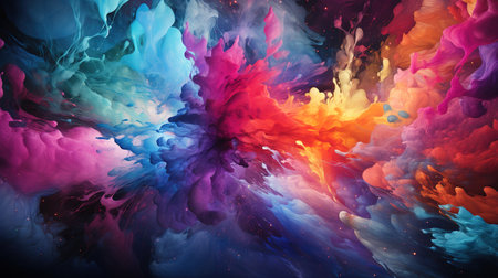 Colorful galaxy background. Generative Aiの素材