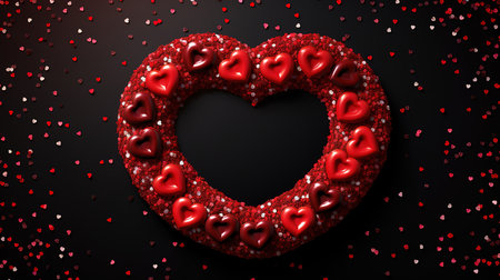 Heart background in bokeh style. Generative Aiの素材