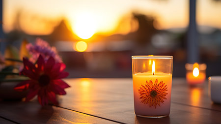 Easy yoga pose silhouette. Generative Aiの素材