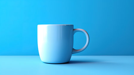 Blue monday with wooden cubes and crying mug. Generative Aiの素材