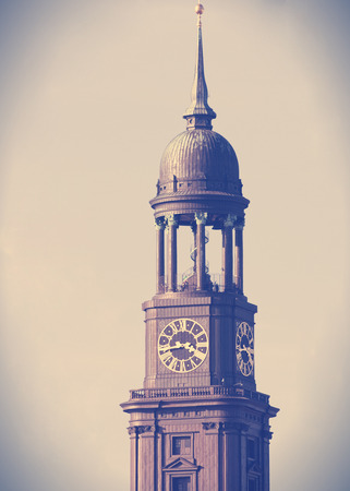 Hamburger michel in the vintage style toning in the retro look