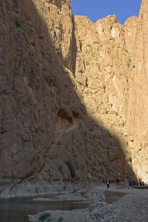 The Todra Gorge entrance, near Tinerhir, Moroccoの写真素材