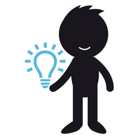 Infographic people - with light bulbの写真素材
