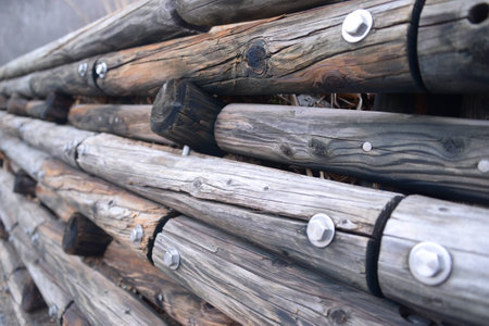 Wood wall in Japanの写真素材