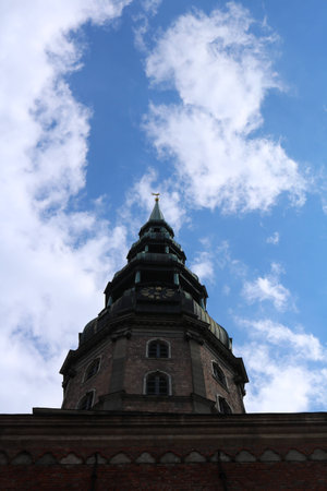 St. Peter's church in Riga, Latviaの写真素材