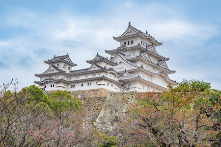 Himeji Castle in Japan, also called the white Heron castle - UNESCO world heritage site.のeditorial素材