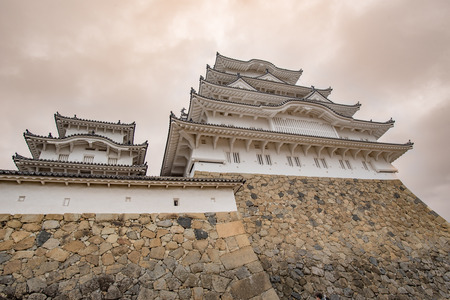 Himeji Castle in Japan, also called the white Heron castle - UNESCO world heritage site.のeditorial素材