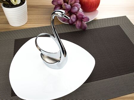 Stainless steel tablewareの写真素材