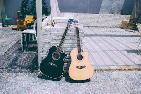 Folk acoustic guitar 41 inchの写真素材