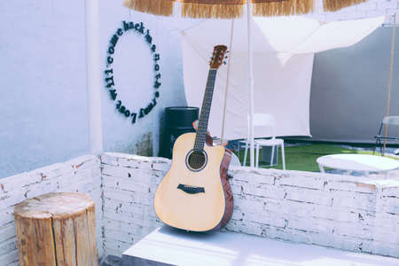 Folk acoustic guitar 41 inchの写真素材