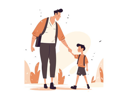 Flat color illustrations for Father's Dayのイラスト素材