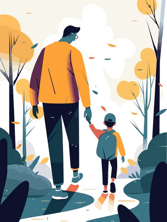 Flat color illustrations for Father's Dayのイラスト素材