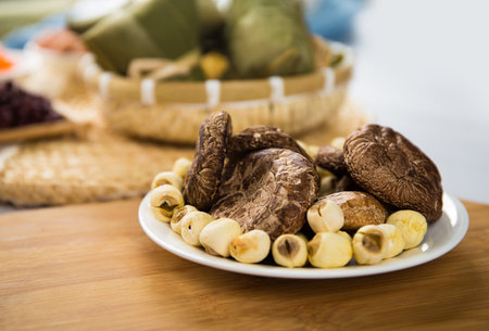 Traditional Chinese Folk Custom Dragon Boat Festival Zongzi Ingredientsの写真素材