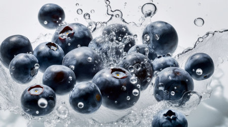 Fresh, delicious and delicious blueberriesの写真素材