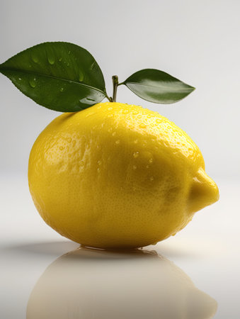 Fresh and delicious yellow lemonの写真素材