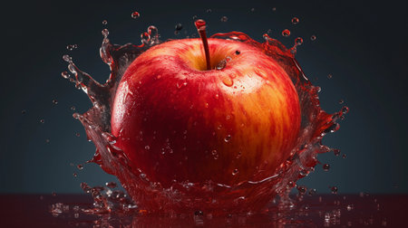 Fresh, delicious and delicious applesの写真素材