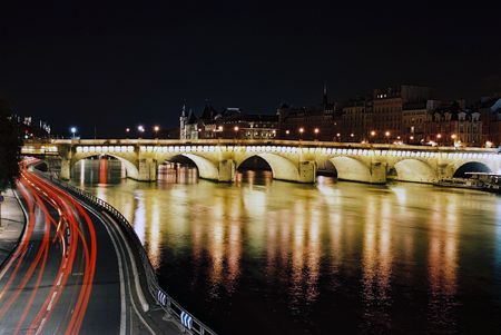 beautiful sight of Paris at nightの写真素材