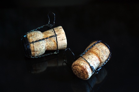 Champagne corksの写真素材