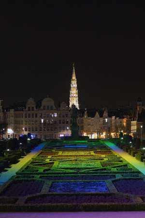 Brussels at nightの写真素材