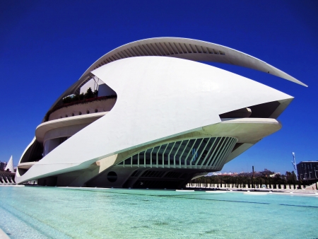 opera building in the city of arts and sciences in Valencia, Spainのeditorial素材