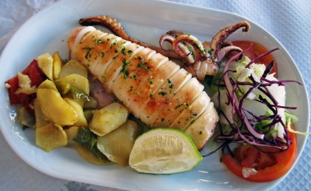 grilled squid                     