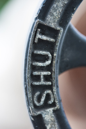 Pipeline wheel - shutの写真素材