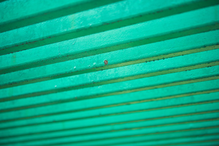 Steel ceiling painted green