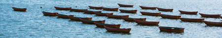 Empty boats on the seaのeditorial素材