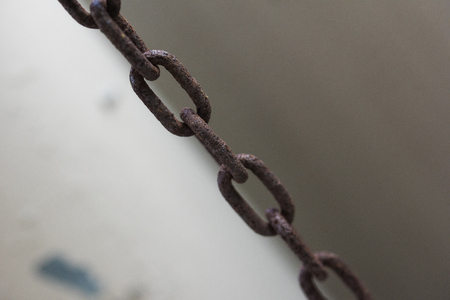 Old rusty anchor iron chainの写真素材