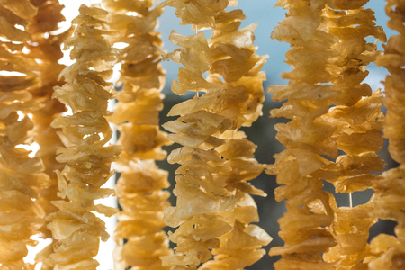 Dried Fish Maw for Sale at Outdoor Marketの写真素材