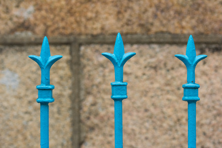 Blue Fenceの写真素材