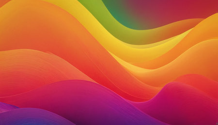 abstract colorful background with smooth wavy lines. 3d renderingの素材