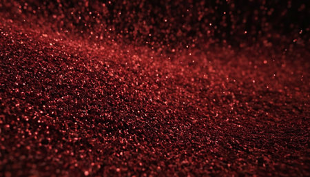 Red glitter vintage lights background. Red and black. Defocused.の素材