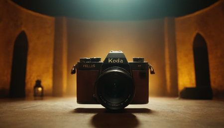 Industrial background. Defocused lights and sparks on the floor.の素材